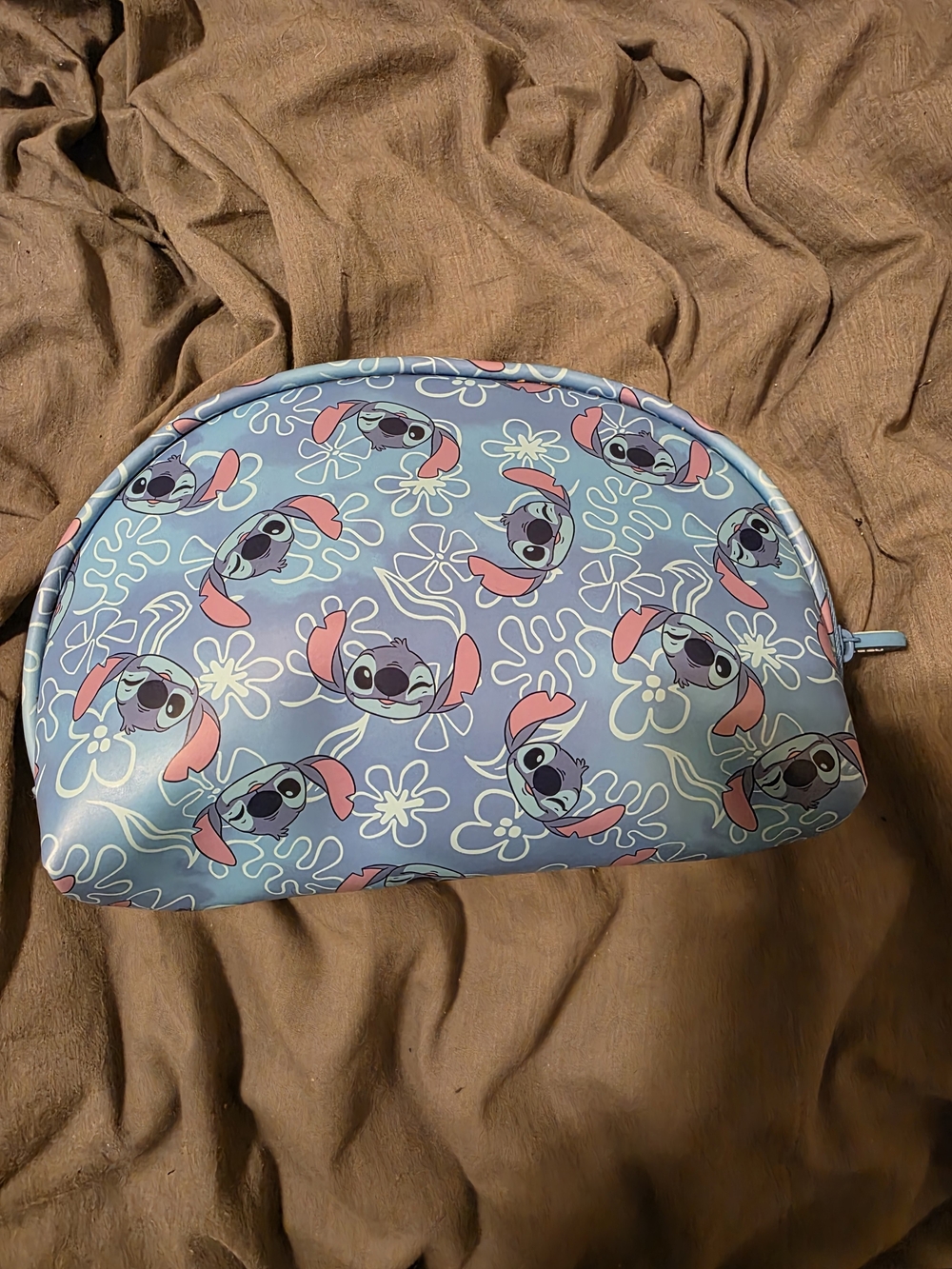 Leo And  Stitch Print Cosmetic Pouch - Cute Character Travel Bag